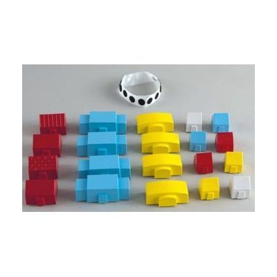 Tactile Town 3D buildings set components