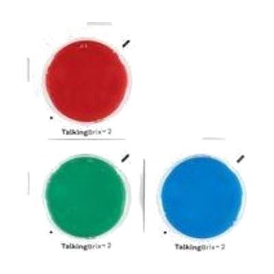 Display full size image of Top view of Three TalkingBrix 2 connected