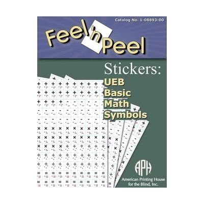 feel n peel stickers nemeth basic math symbols