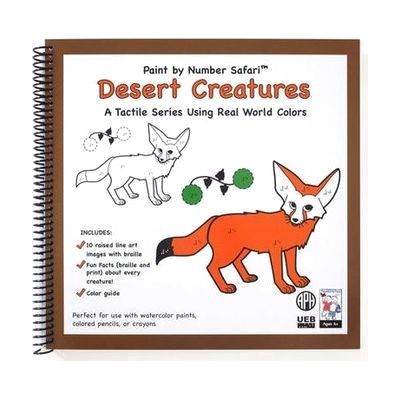 Coloring book cover titled Desert Creatures