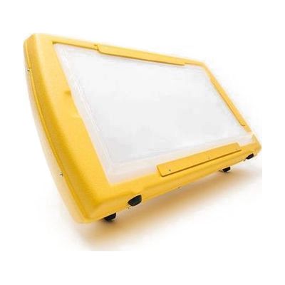 Side view of Light Box screen with yellow rim