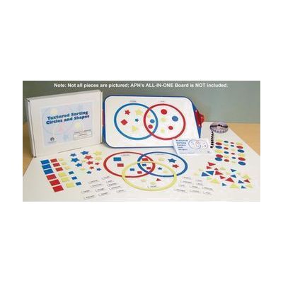 Textured Sorting Circles and Shapes Kit, not all pieces are pictured. All-in-One Board in photo is not included in kit