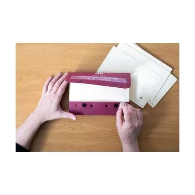 two hands using Quick Pick Cards with case and picker