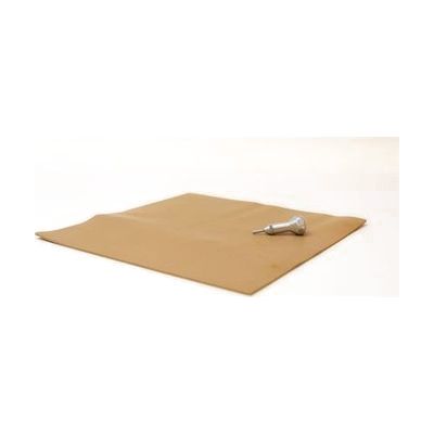 The light brown Swail Dot Inverter pad sitting on a white background with the silver metal stylus sitting on top.