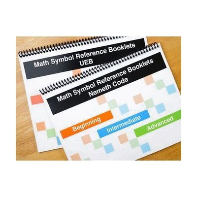 Math Symbols Reference Booklet Large Print