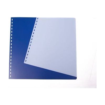 Royal Blue and Clear Frosted Covers for Braille Documents