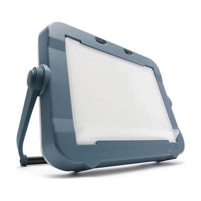 Side view of Light Box screen with blue rim