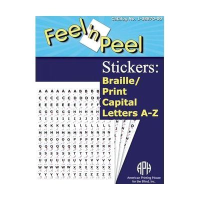 Feel 'n Peel Stickers: Braille-Print Capital Letters A-Z
