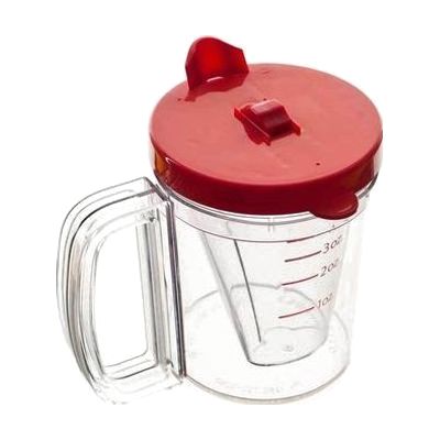 Wedge Cup - Clear with Red Lid