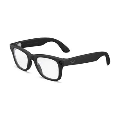 Image: Ray ban meta glasses in wayfarer frame, angled left