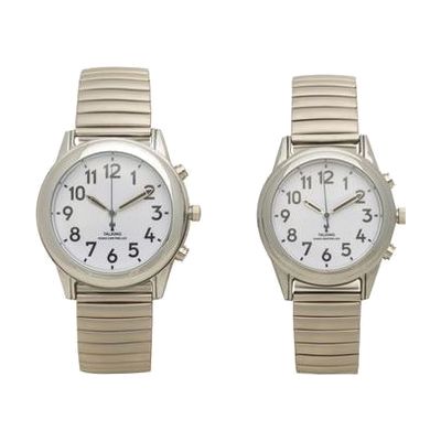 Talking Atomic Watch, Silver Tone Case and Band