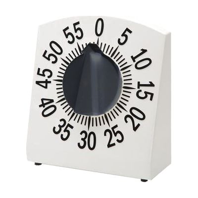 Tactile Low Vision Timer White with Black Numbers