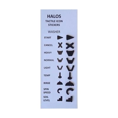 HALOS Tactile Washer Stickers - 2 sets per pack