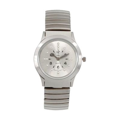 Everyday Silver Braille Watch With Expansion Band