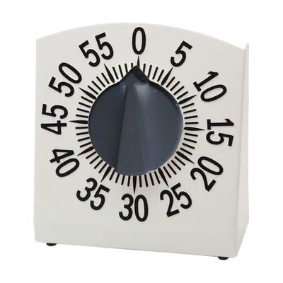 Tactile Low Vision Timer White with Black Numbers