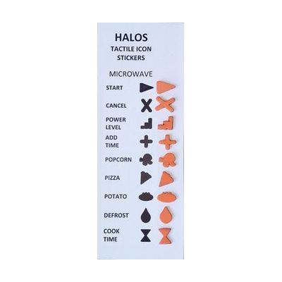 HALOS Tactile Microwave Stickers - 2 sets per pack