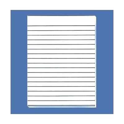 Bold Line Writing Paper, 1/2" Spaces, Double-Sided