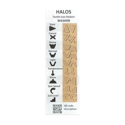 Image: HALOS clear washing machine overlay stickers