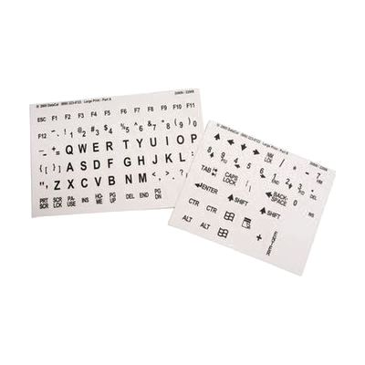 EZKey Labels Computer Keyboard Stick-Ons Black On White