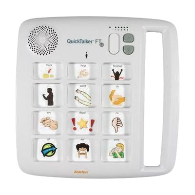 Display full size image of Top view of QuickTalker FeatherTouch 12 message locations - New, Feather Touch