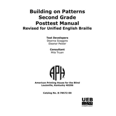 Building on Patterns Second Grade Posttest Manual