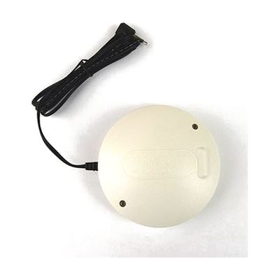 Small rectangular black vibrating pad with a thin cable ending in a pin jack connector