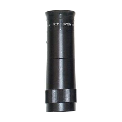 Slim cylindrical monocular telescope, approximately 4.5 inches long and 1 inch in diameter, with focus ring and attached neck
