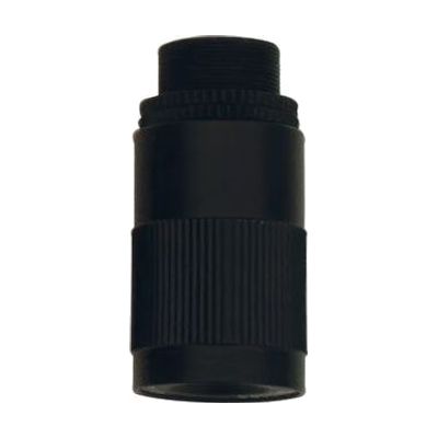 Small cylindrical monocular telescope, approximately 2 inches long and 7/8 inch diameter, with two small lock ring nuts