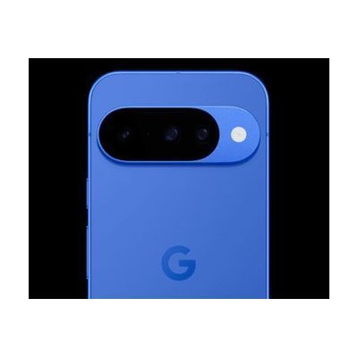 Slim rectangular smartphone with a glossy screen and a vertical camera bar on the rear, roughly 6 inches tall