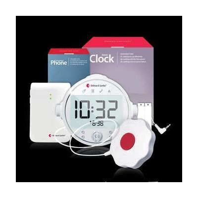Entry Alert System with Magnetic Switch, Alarm Clock Receiver, and Bed Shaker