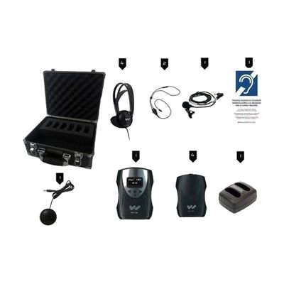 Williams Sound FM ADA KIT 37 RCH Rechargeable FM Tour Guide Kit | 1 Guide, 4 Listeners